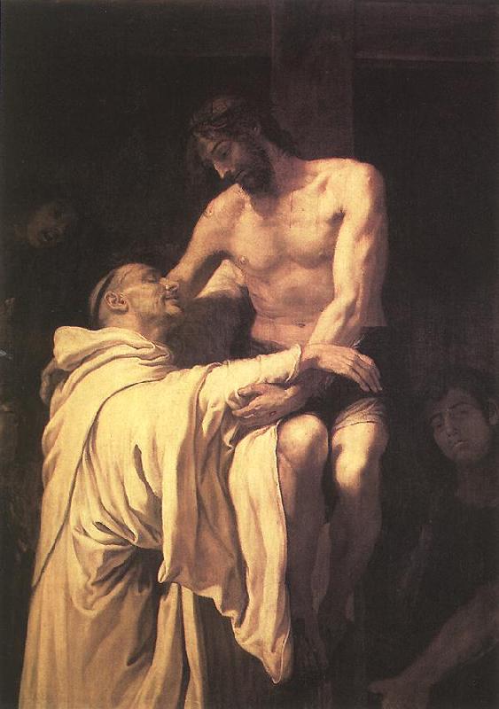 RIBALTA, Francisco Christ Embracing St Bernard xfgh Sweden oil painting art